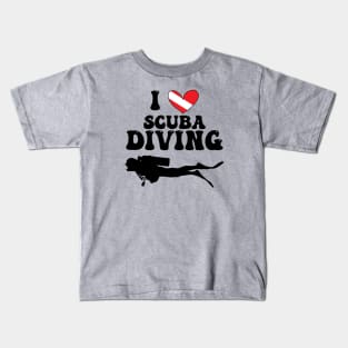 I Heart Scuba Diving (Dive Flag) Kids T-Shirt